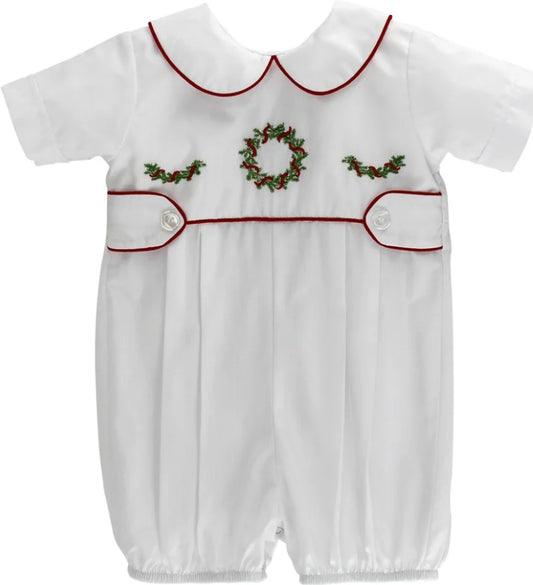 Bailey Boys - White Wreath Dressy Bubble Short