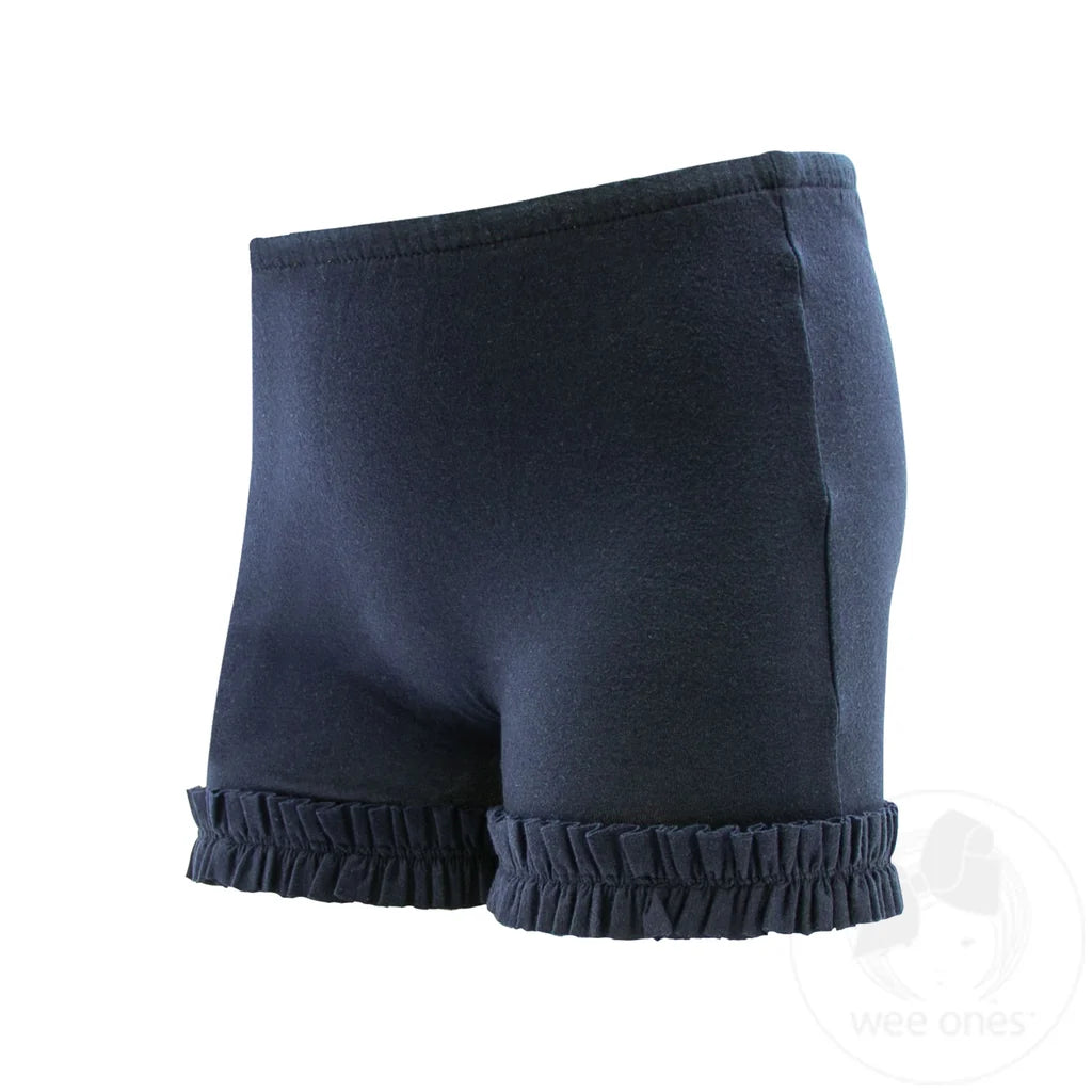 Wee Ones - Ruffle Navy Wounder Shorts