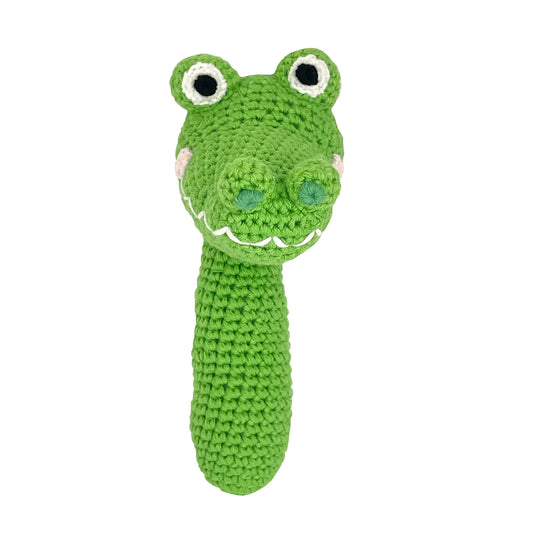 Zubels - Alligator Crochet Stick Rattle