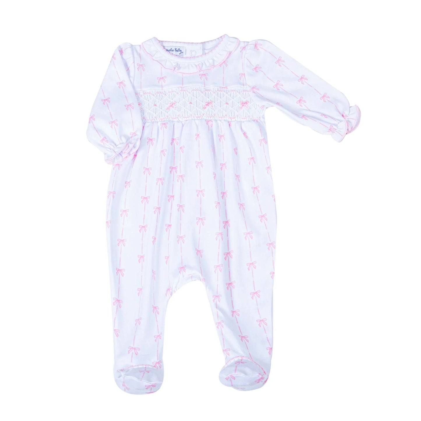 Magnolia Baby - Amelia's Classics Smocked Footie Pink