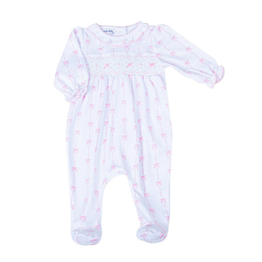 Magnolia Baby - Amelia's Classics Smocked Footie Pink