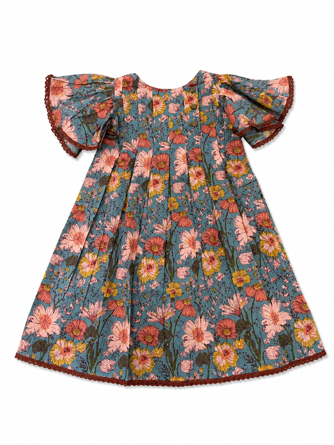 Yo Baby - Dusty Blue Flowy Dress