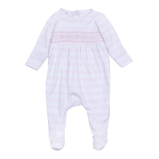 Magnolia Baby - Baby of Mine Smocked Footie Pink