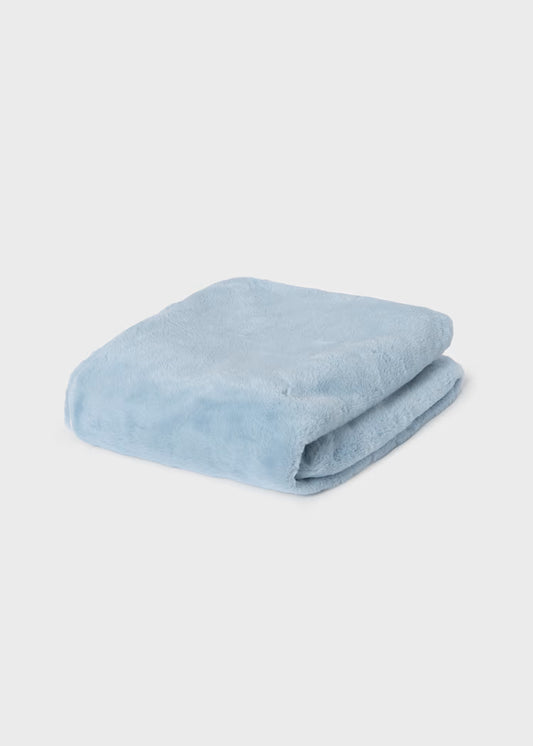 Mayoral - Sky Blue Fuzzy Pom Pom Blanket