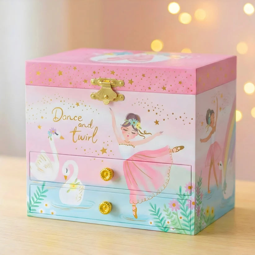 Giggle & Honey - Ballerina Musical Jewelry Box 2 - Drawer