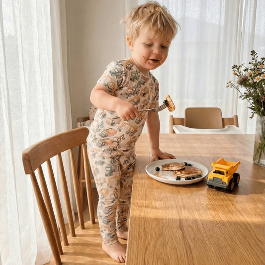 Sweet Bamboo - Busy Building S/S Big Kid Pajama