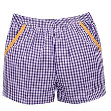 Southern Saturday - LSU Gingham Purple/Gold Shorts