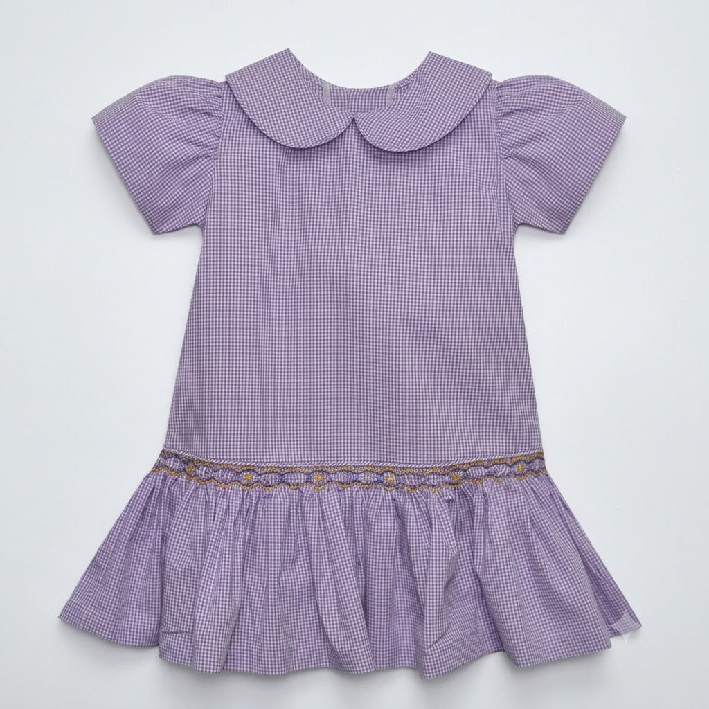 Southern Saturday - Purple Gingham Dress