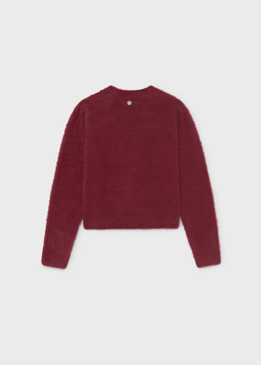 Mayoral - Maroon Girl Fuzzy Effect Sweater