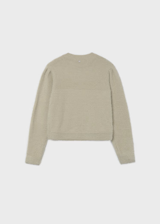 Mayoral - Stone Girl Fuzzy Effect Sweater
