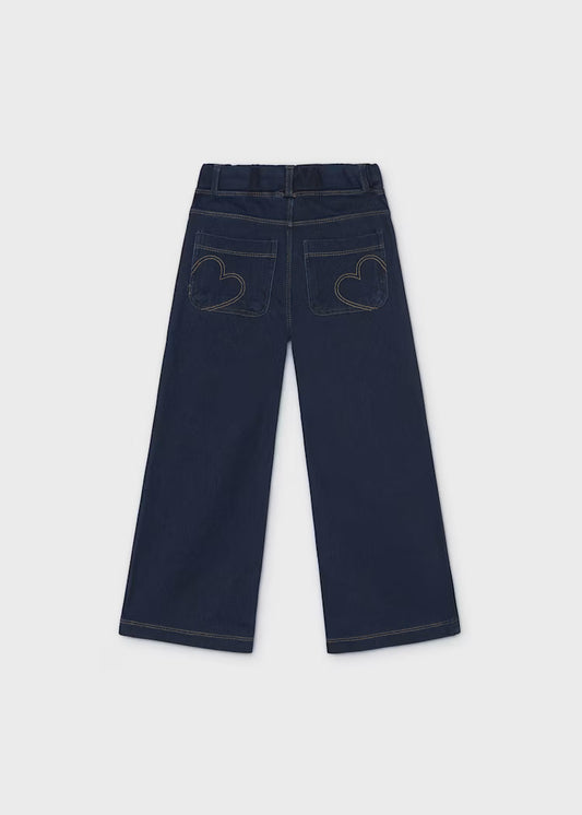 Mayoral - Girl's Super Dark Knit Denim Pants