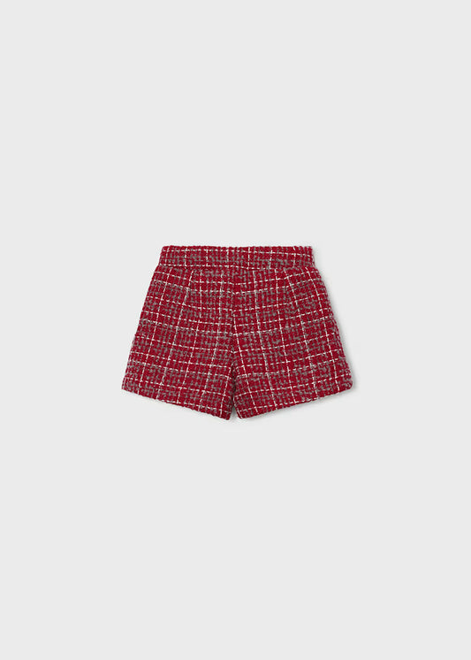 Mayoral - Red Girl's Tweed Shorts