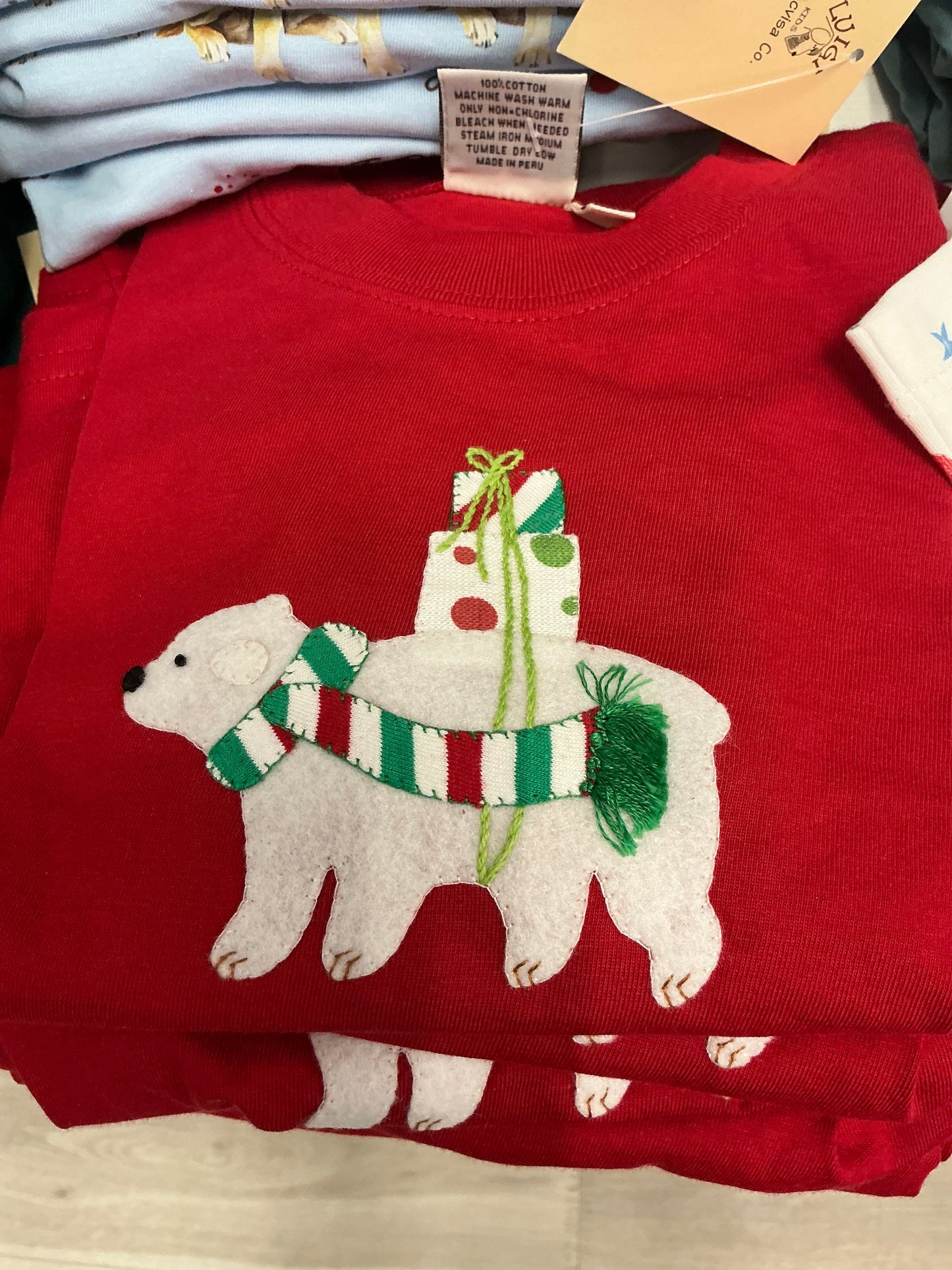 Luigi - Polar Bear With A Scarf Long Sleeve Tee