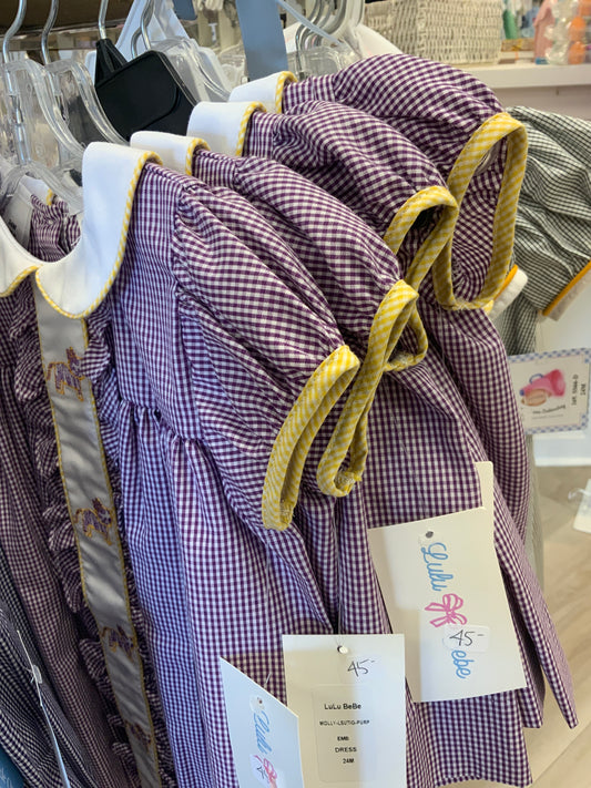 Lulu Bebe - LSU Gingham Dress