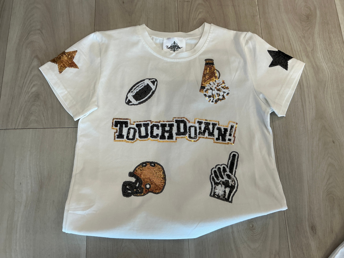 Belle Cher - Black & Gold Touchdown Tee