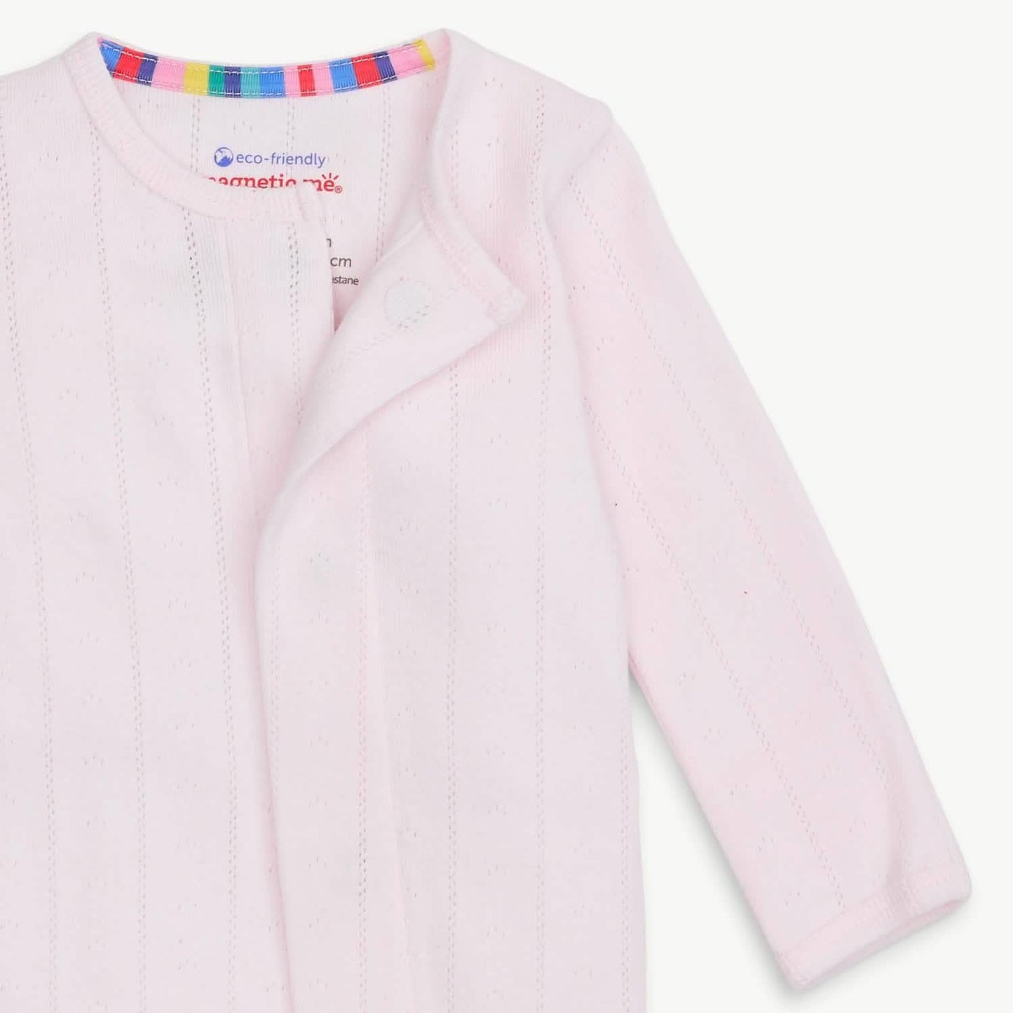 Magnetic Me - Love Lines Pink Pointelle Footie