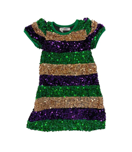 Lulu Bebe - S/S Sequin Dress Mardi Gras
