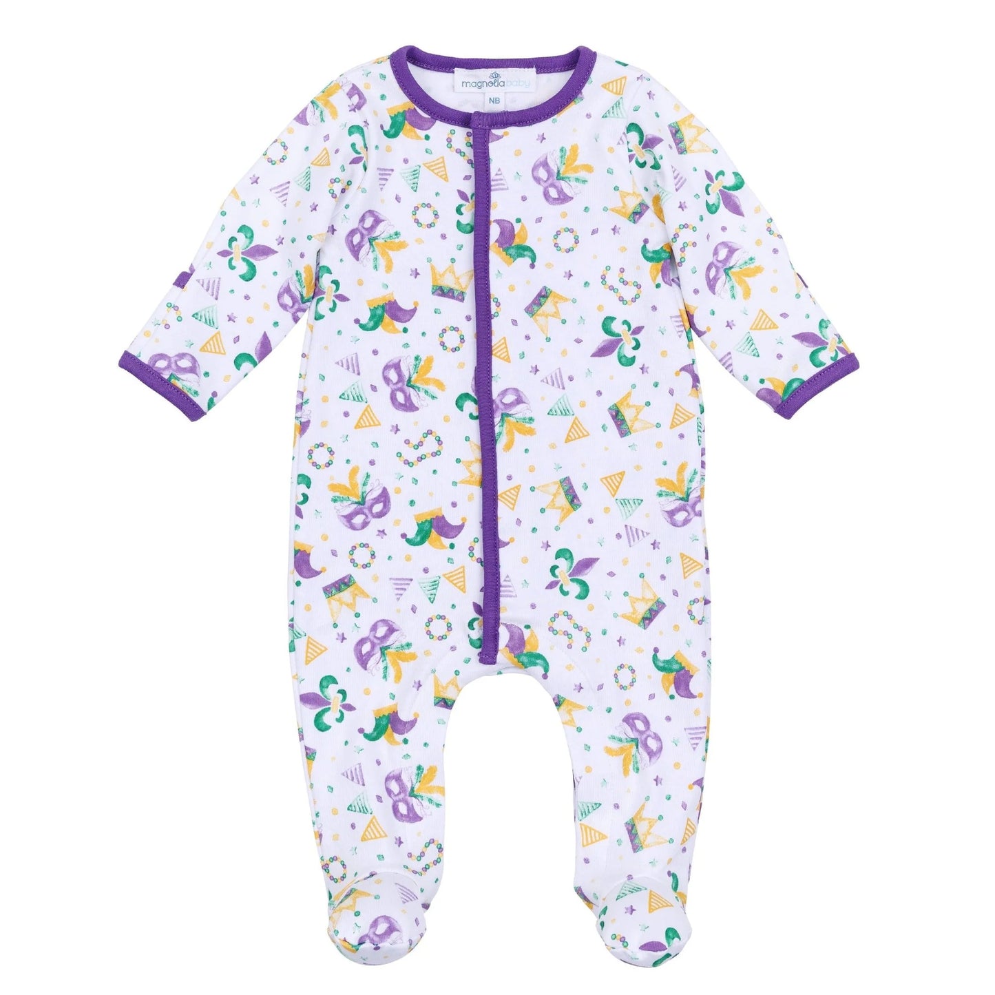 Magnolia Baby - Mardi Gras Munchkins Footie