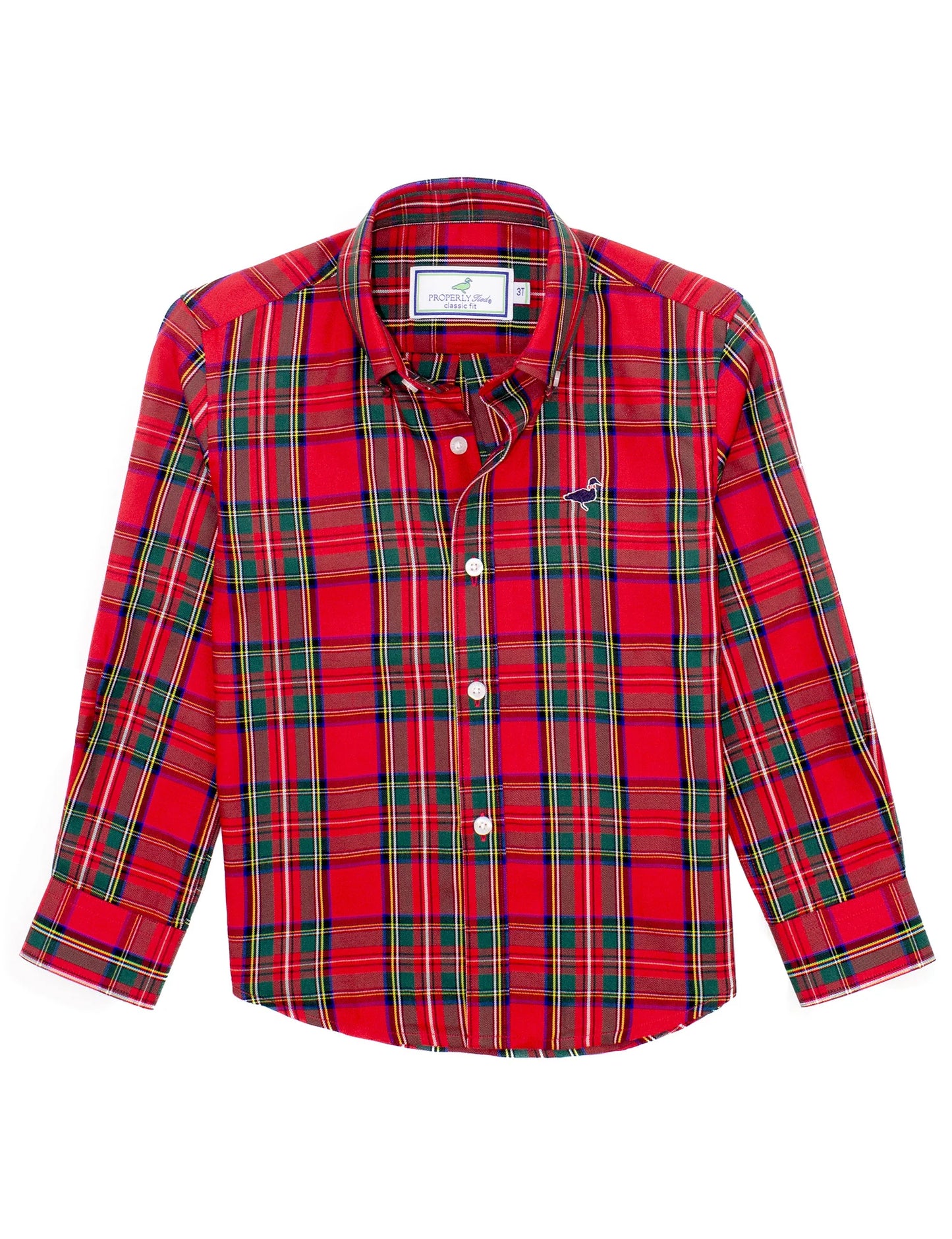 Properly Tied Boys Seasonal Sportshirt Yuletide