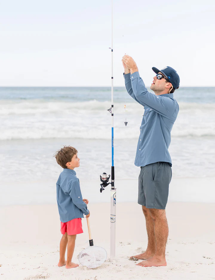 Properly Tied - Boys Reeltech Fishing Shirt Dusk Blue