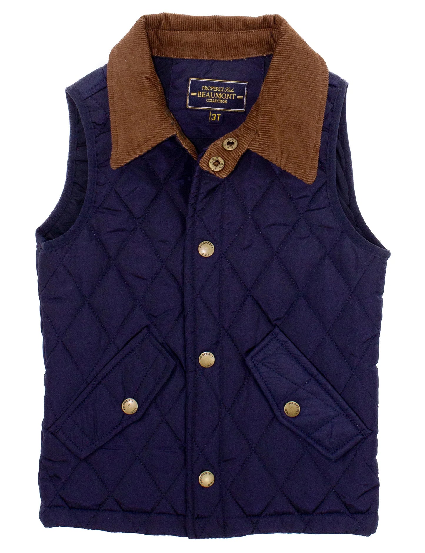 Properly Tied - Boys Beaumont Vest Navy