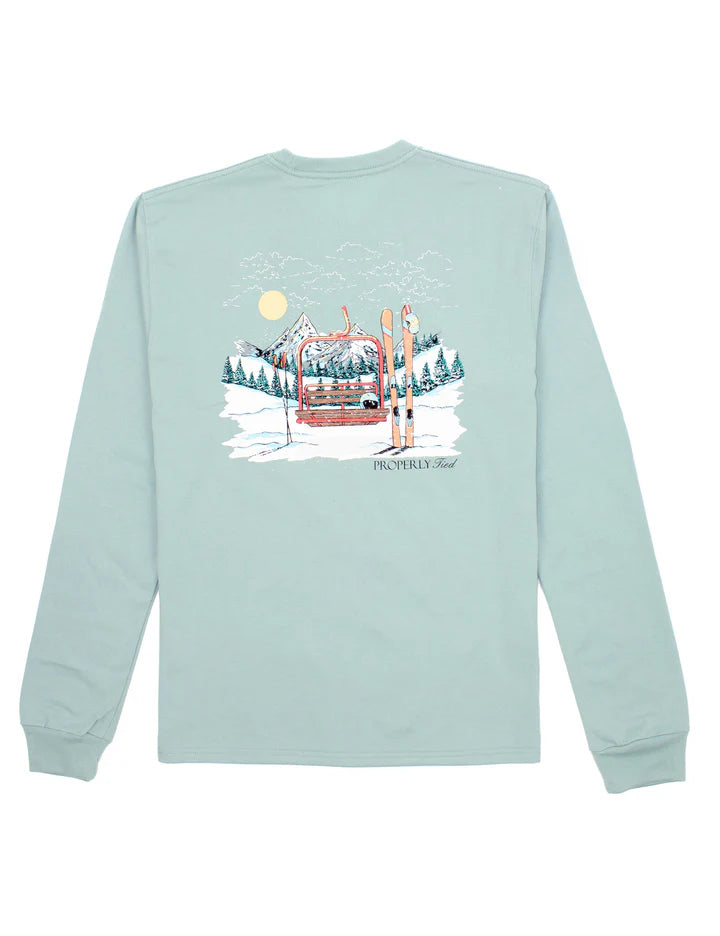 Properly Tied - Ski Lift Long Sleeve in Marine Mist