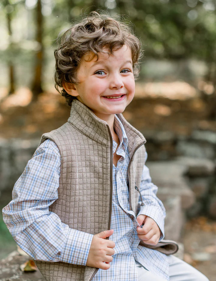 Properly Tied - Boys Delta White Oak Vest
