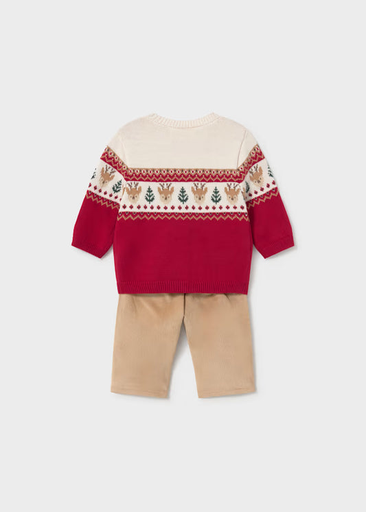 Mayoral - Boy's Reindeer Sweater & Pant Set