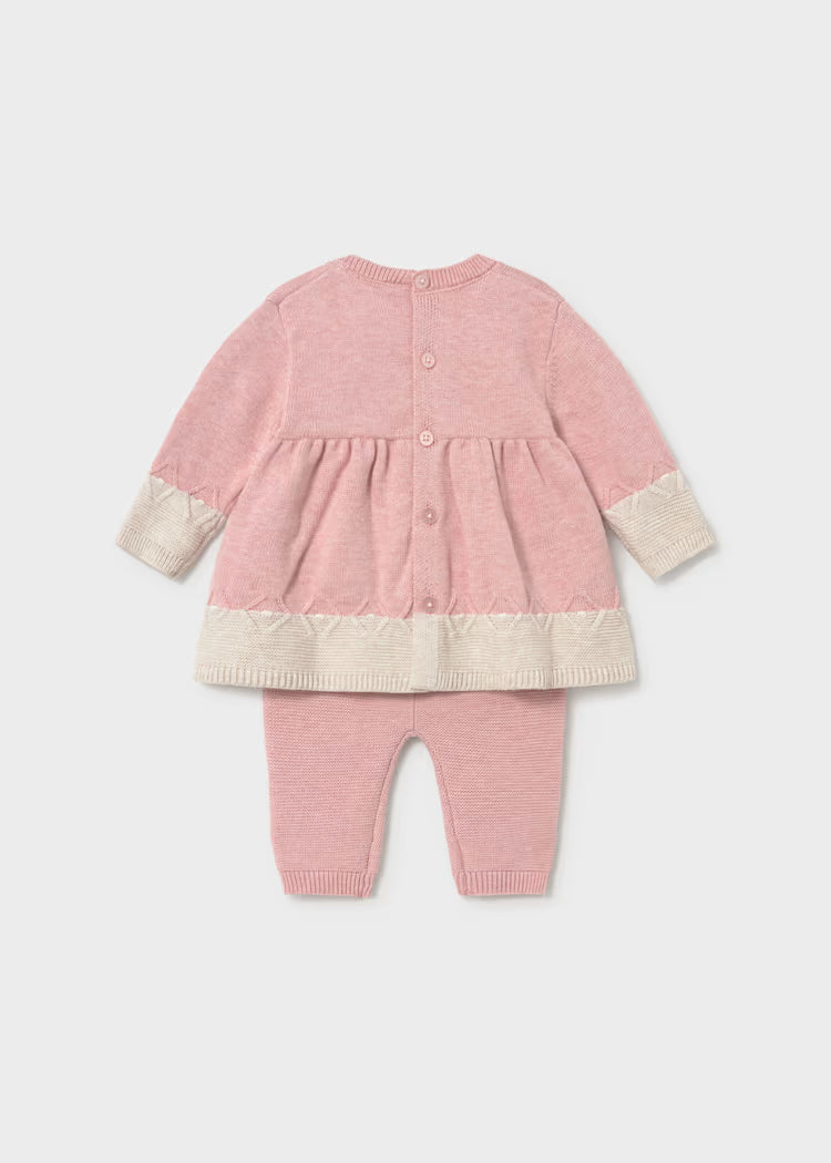 Mayoral - Baby Rose Knit Long Sleeve & Leggings Set