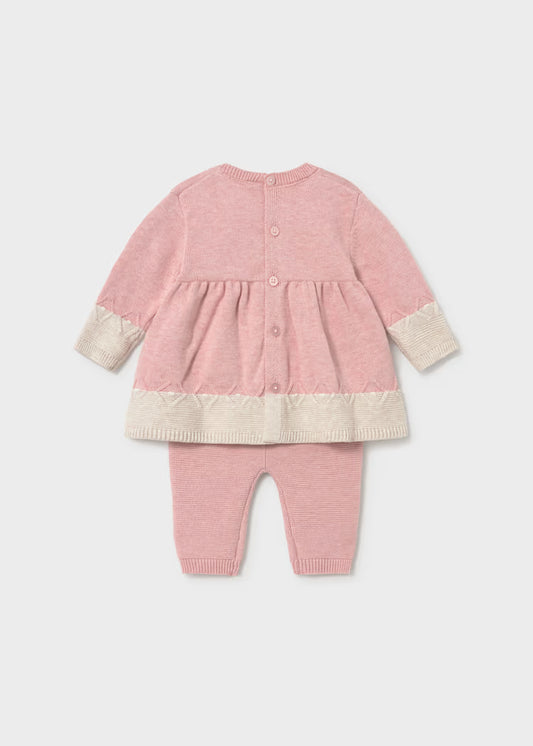 Mayoral - Baby Rose Knit Long Sleeve & Leggings Set