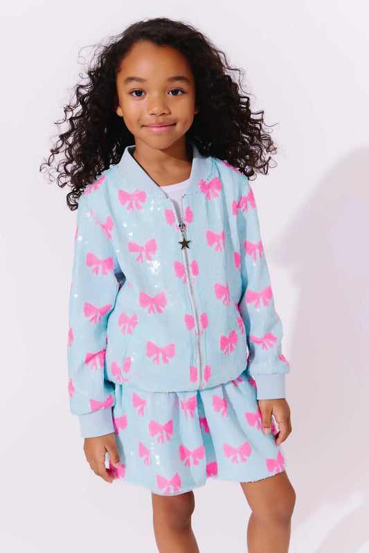 Lola And The Boys - Pretty in Bows Sequin Bomber