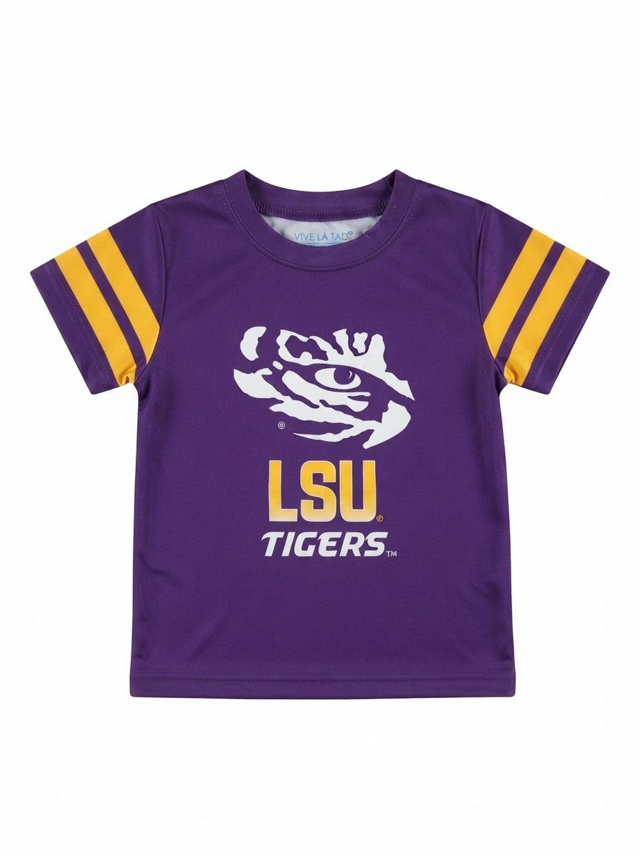 Vive La Fete - LSU Stripes Purple Short Sleeve