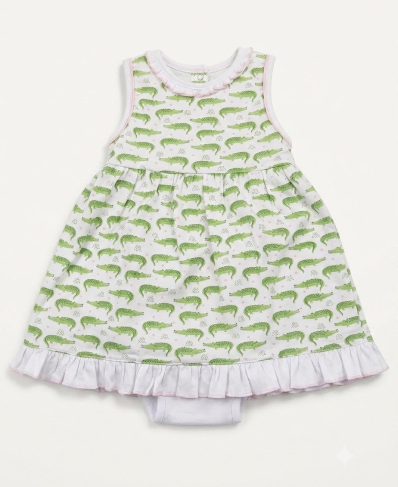 Magnolia Baby - Pink Bayou Baby Dress With Bloomers