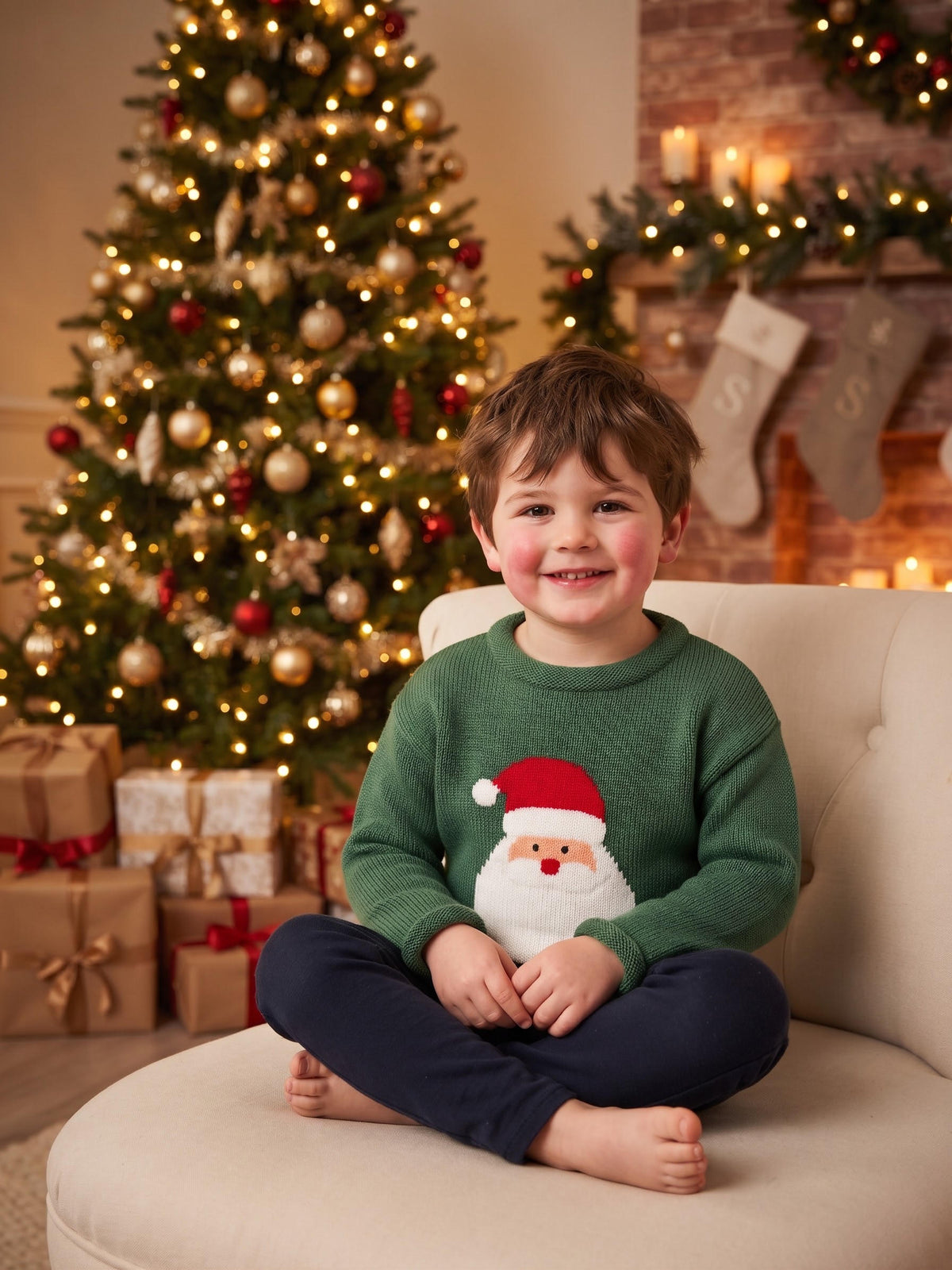 Lugi - Green Santa Long Sleeve Sweater