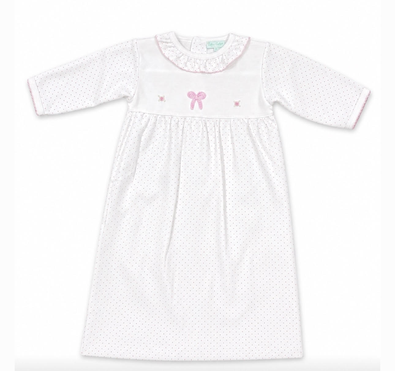 Baby Threads - Baby Girls Pink Bow Day Gown