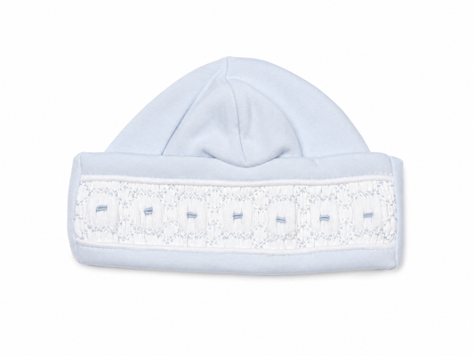 Baby Loren - Blue Hand Smocked Baby Hat