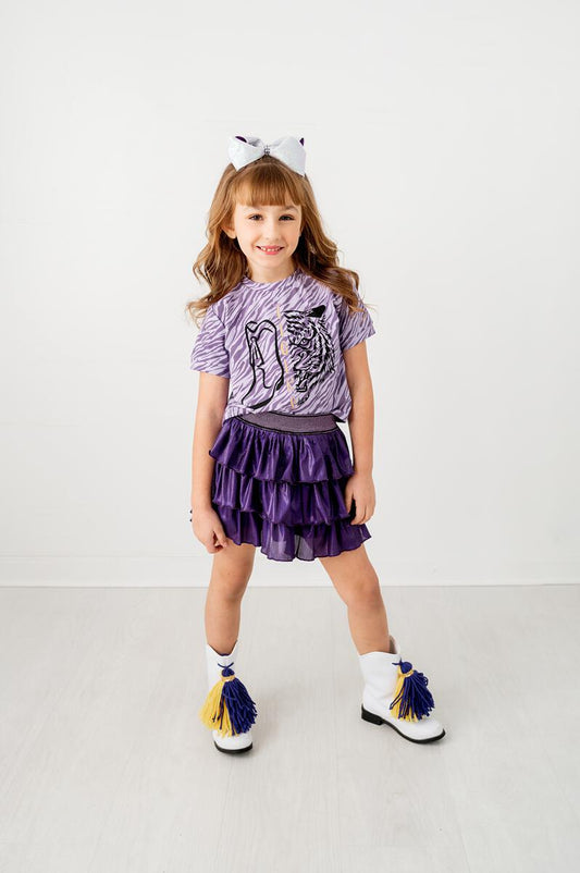 Evie's Closet Purple Shimmer Skort