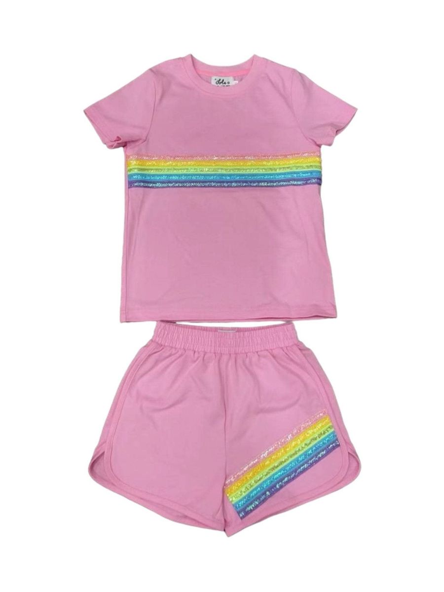 Lola and The Boys - Rainbow Sequin Short Set