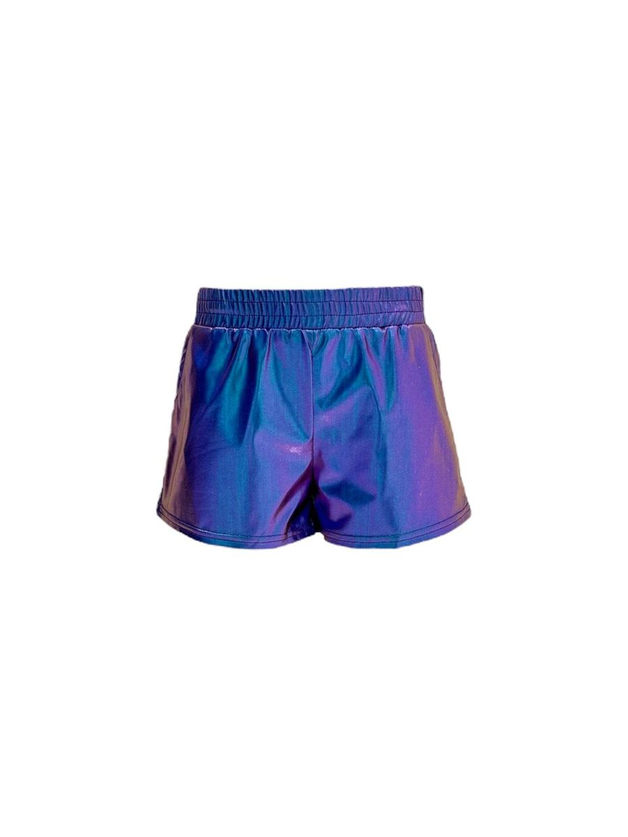 Lola and The Boys - Metallic Track Short - Blue