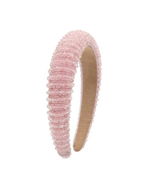 Bari Lynn - Pink Glass Bead Headband
