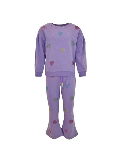 Lola And The Boys - Lavender Crystal Hearts Set