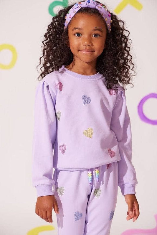 Lola And The Boys - Lavender Crystal Hearts Set