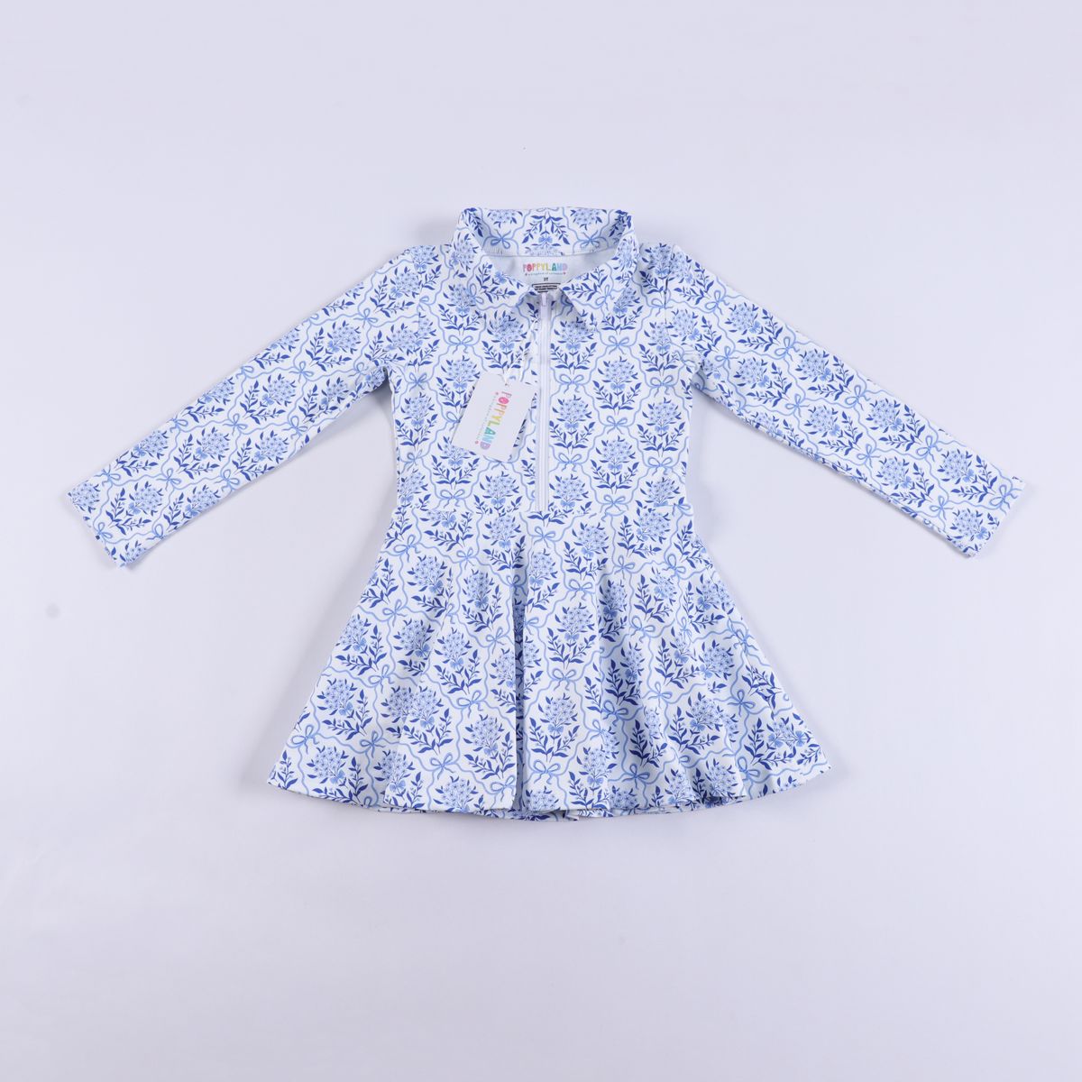 Poppyland - Grace Dress Blueberry Bow