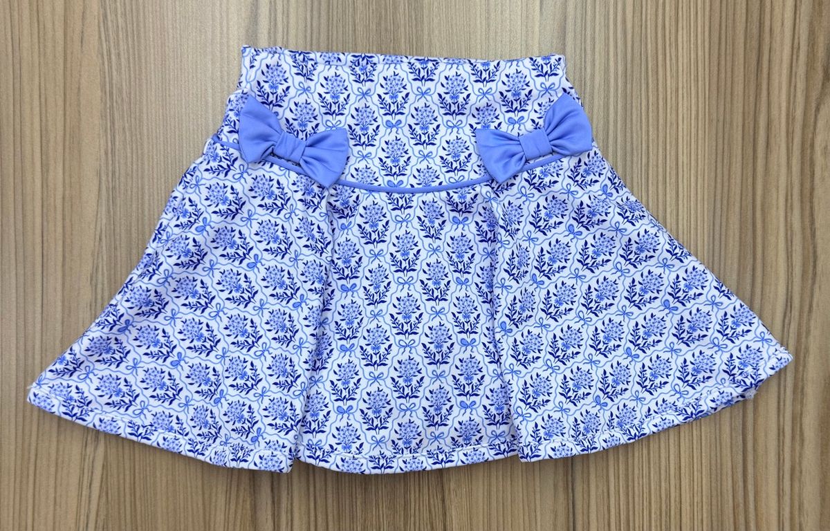 Poppyland - Molly Skirt Blueberry Bow