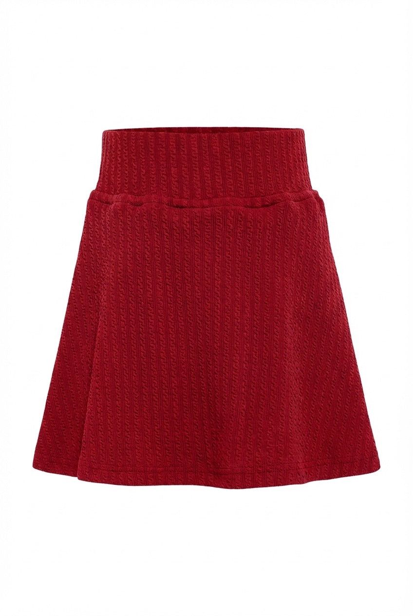 Pleat - Libba Skirt Textured Red