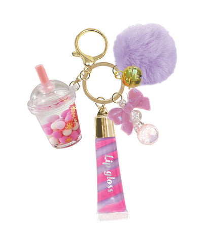 Hot Focus - Bob Purple Swirl Lip Gloss Keychain