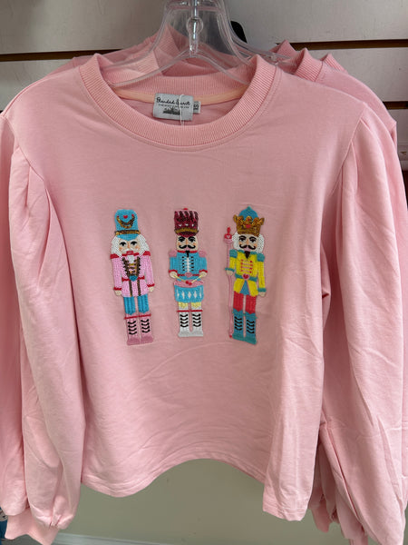 Sequin Nutcracker Sweatshirt Adult and Child Sizes