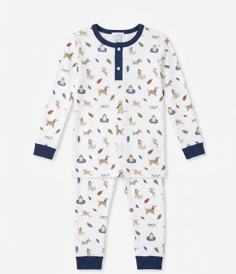 Baby Loren - Autumn Dogs Long Sleeve And Pant Pajamas