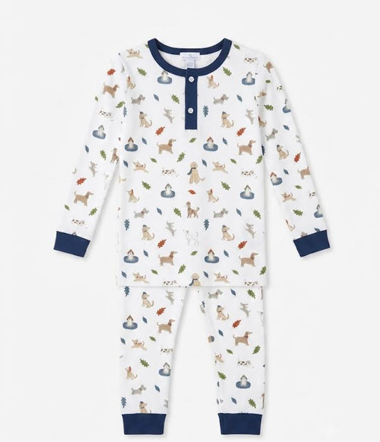 Baby Loren - Autumn Dogs Long Sleeve And Pant Pajamas