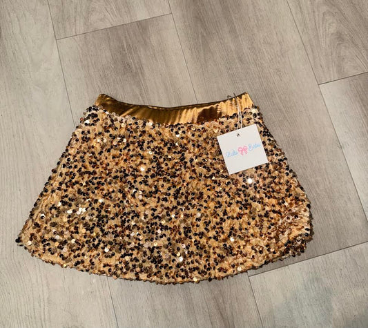 Lulu Bebe - Gold Sequin Skort